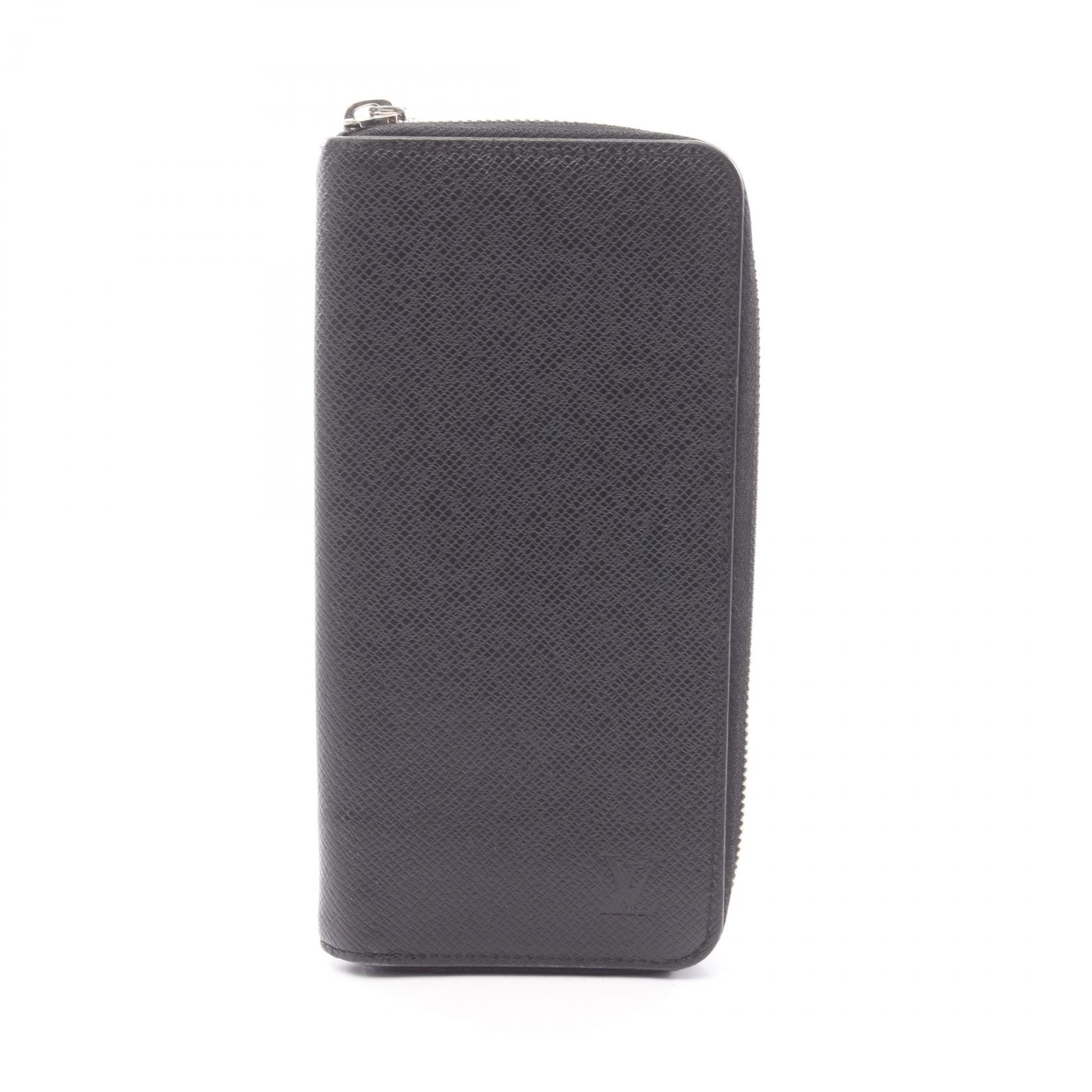 ルイ・ヴィトン LOUIS VUITTON ジッピーウォレット ヴェルティカル ラウンド長財布 財布 レザー タイガ ノワール メンズ ブラック系 M30503 【中古】