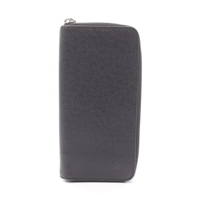 ルイ・ヴィトン LOUIS VUITTON ジッピーウォレット ヴェルティカル ラウンド長財布 財布 レザー タイガ ノワール メンズ ブラック系 M30503 【中古】