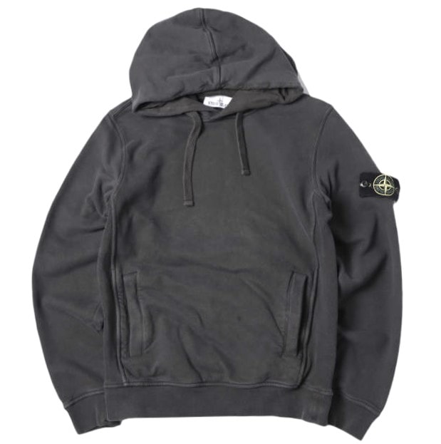 STONE ISLAND ストーンアイランド 24AW Compass Patch Hoodie コンパスパッチ 裏起毛 スウェットプルオーバーパーカー 811560820 S V0062 LEAD GREY トップス g27282