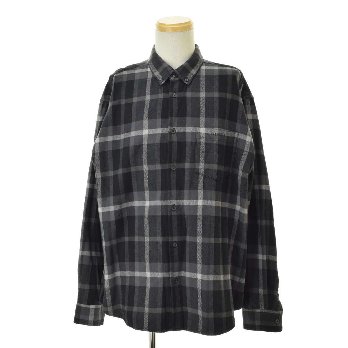 Supreme Plaid Flannel Shirt "Black" (23FW)