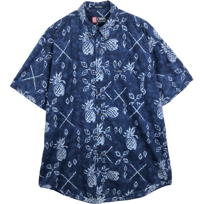 古着 ラルフローレン Ralph Lauren CHAPS チャップス 総柄 ボタンダウン ハワイアンアロハシャツ メンズL相当/eaa652898