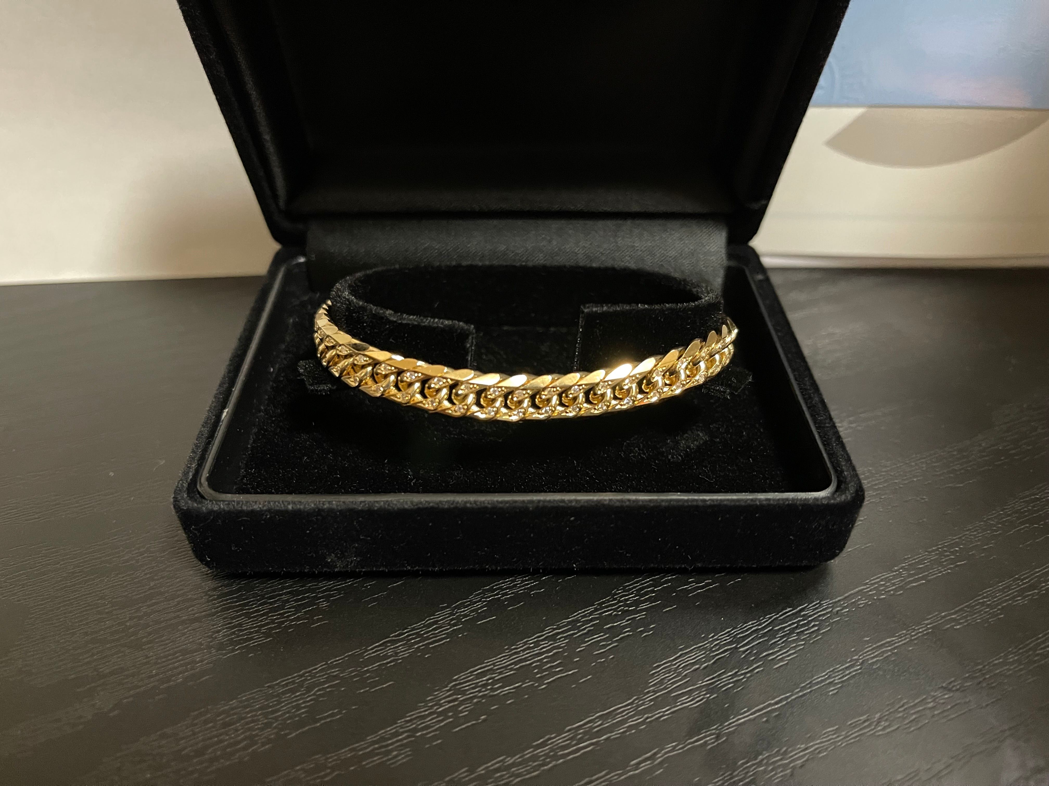 K18ブレスレット ダイヤ付