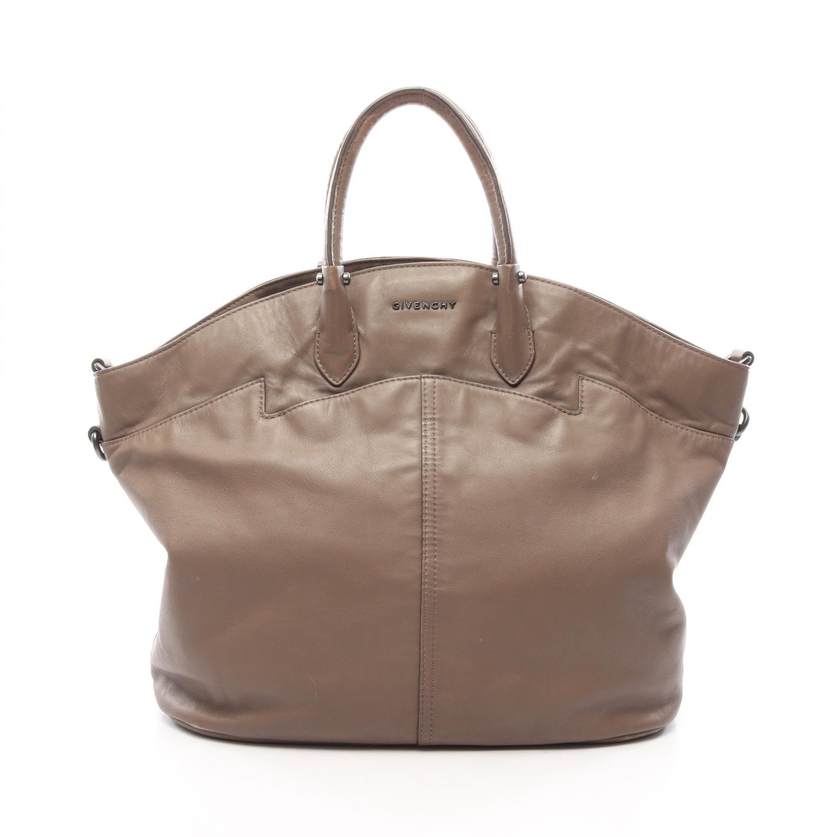 ジバンシィ GIVENCHY ハンドバッグ バッグ レザー レディース ベージュ系 【中古】
