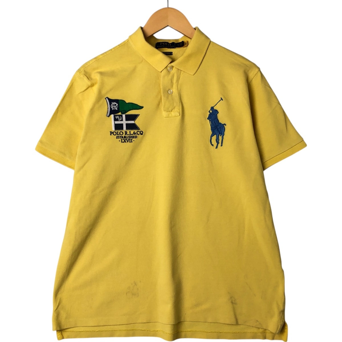 古着 ラルフローレン Ralph Lauren POLO RALPH LAUREN CUSTOM SLIM FIT ビックポニー 半袖 ポロシャツ メンズXL相当/eaa551547