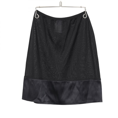 シャネル CHANEL シースルー 切替 スカート 衣料品 ボトムス モヘヤ / ナイロン レディース ブラック系 P22182W03235 【中古】