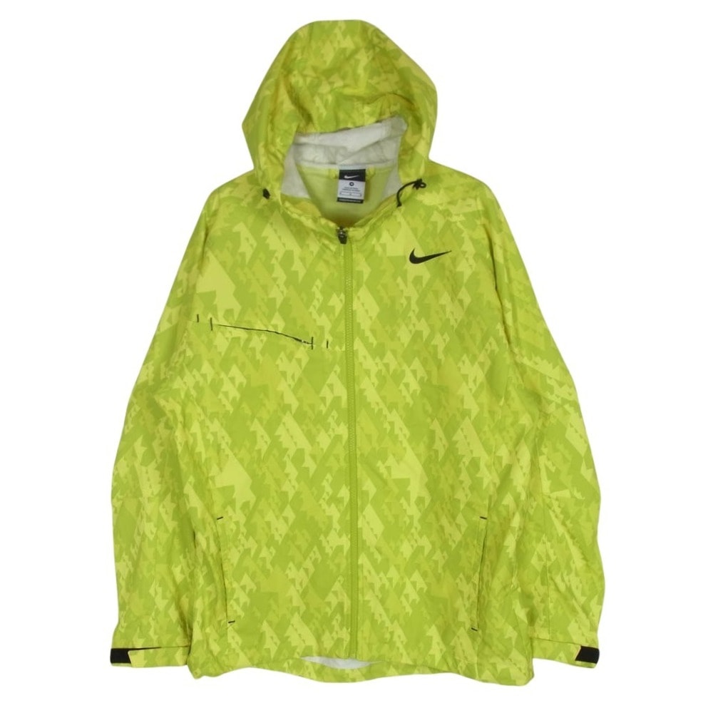 NIKE ナイキ ジャケット 435883-320 胸ロゴ刺繍 スウッシュ フルジップ フーデッド ジャケット イエロー系 M【中古】