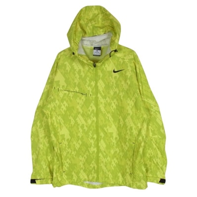 NIKE ナイキ ジャケット 435883-320 胸ロゴ刺繍 スウッシュ フルジップ フーデッド ジャケット イエロー系 M【中古】