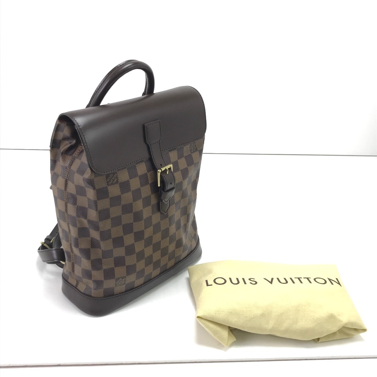 $$ LOUIS VUITTON ルイヴィトン リュック ダミエ・ジェアン ソーホー N51132 ブラウン