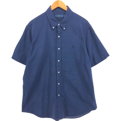 古着 ラルフローレン Ralph Lauren シアサッカー 半袖 ボタンダウンシャツ メンズXL相当/eaa552738