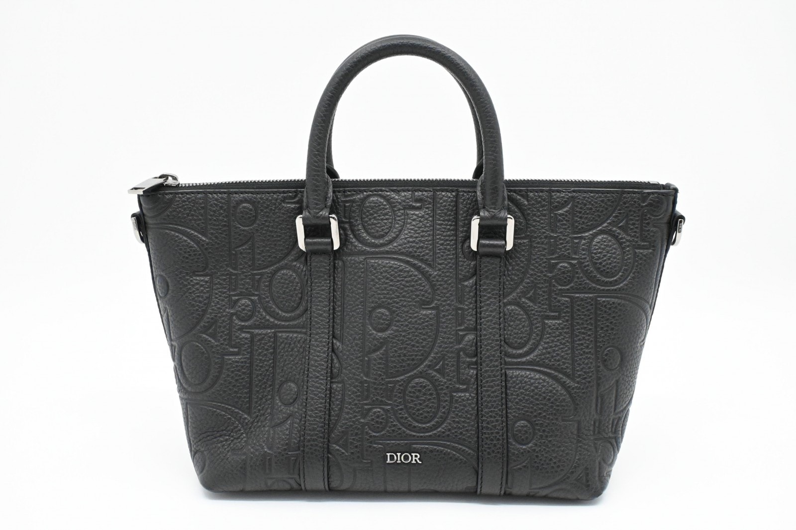 ディオール ウィークエンダー 25  ハンドバッグ レザー ブラック