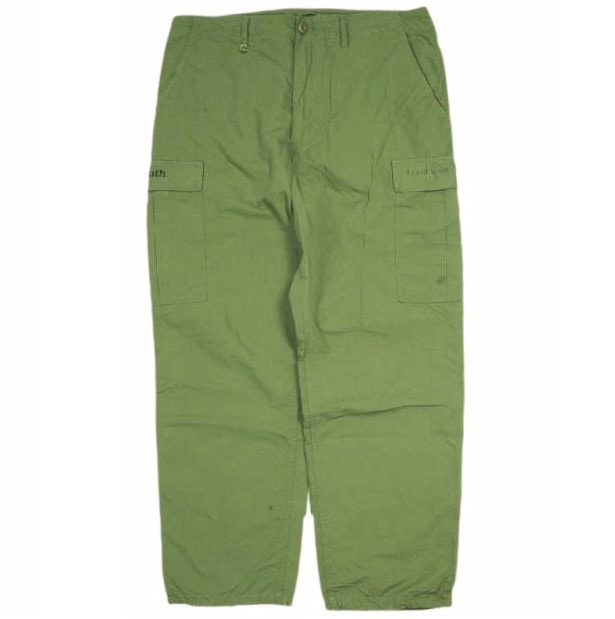 WASTED YOUTH ウェイステッドユース 日本製 Cargo Pants コットンナイロン カーゴパンツ L Olive Drab VERDY ボトムス g24098
