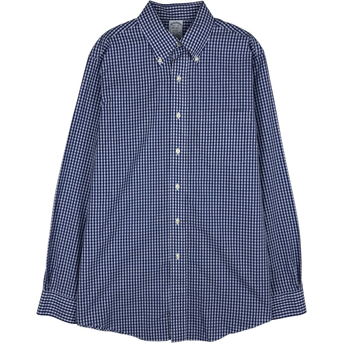 古着 ブルックスブラザーズ Brooks Brothers Est.1818 REGENT 長袖 ボタンダウンチェックシャツ メンズM相当/eaa646559