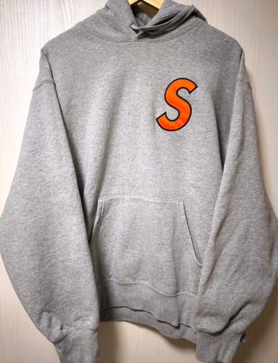 Supreme S Logo Hooded Sweatshirt "Heather Grey"