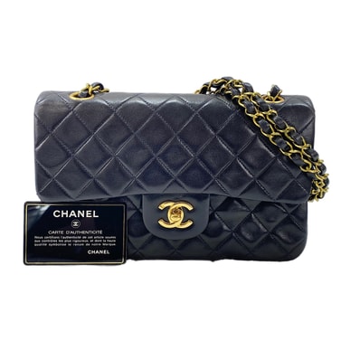 シャネル CHANEL ラムスキン マトラッセ 23 ダブルフラップ ショルダーバッグ【中古】