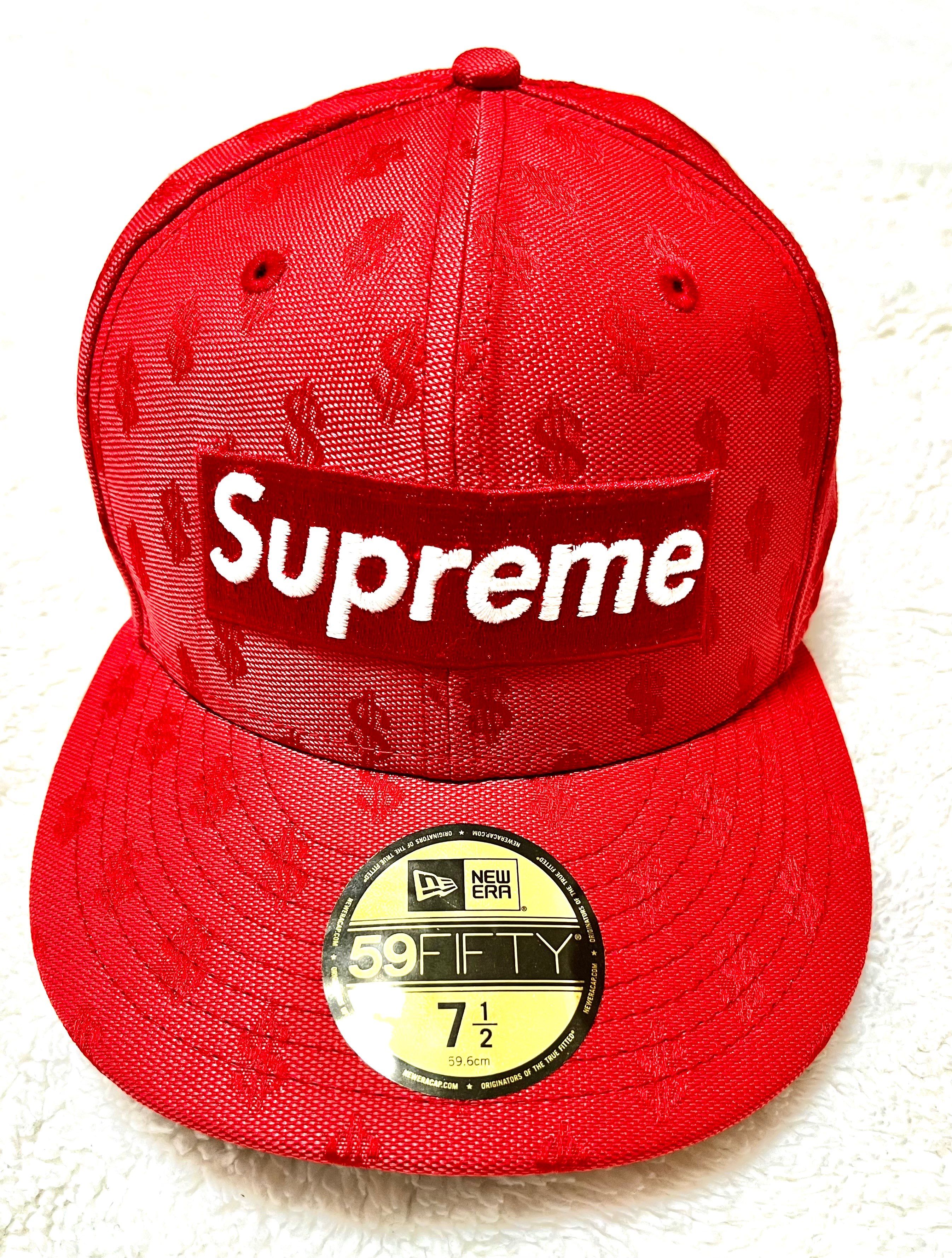 Supreme Monogram Box Logo New Era "Red"