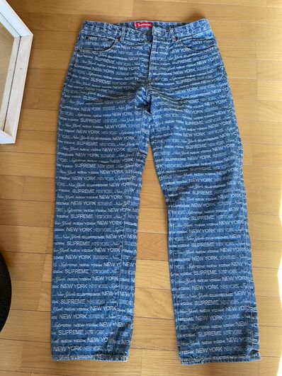 Supreme Multi Type Jacquard Regular Jean "Blue"