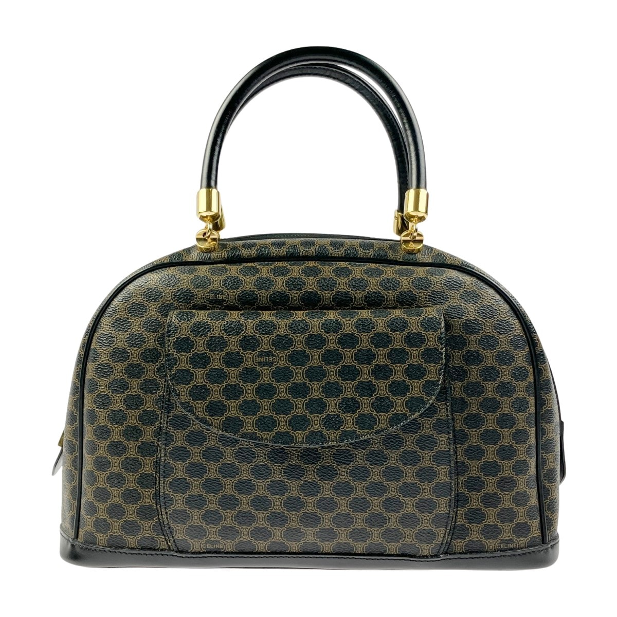 CELINE ハンドバッグ マカダム MC99/1 ブラウン×ブラック