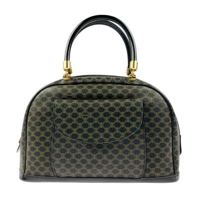 CELINE ハンドバッグ マカダム MC99/1 ブラウン×ブラック