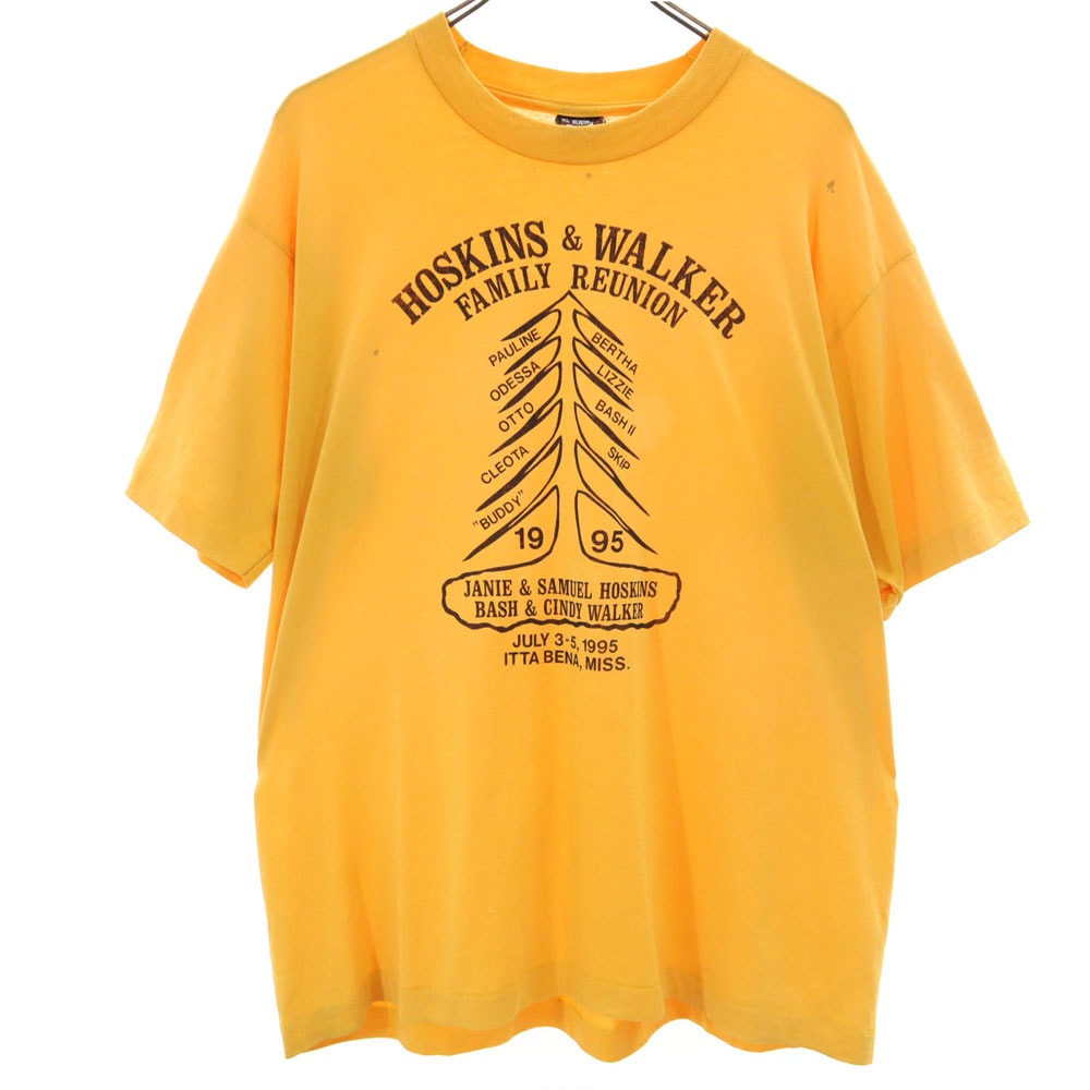 FRUIT OF THE LOOM フルーツオブザルーム 90s USA製 オールド 半袖 シングルステッチ Tシャツ XL イエロー系 BEST