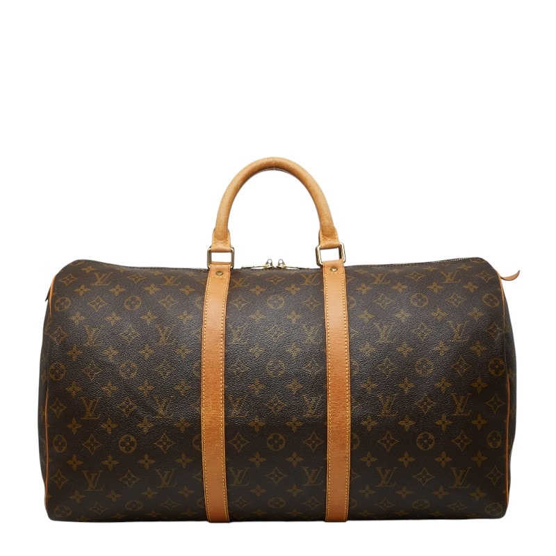 ルイ ヴィトン モノグラム キーポル50 ボストンバッグ トラベルバッグ M41426 ブラウン PVC レザー レディース LOUIS VUITTON 中古