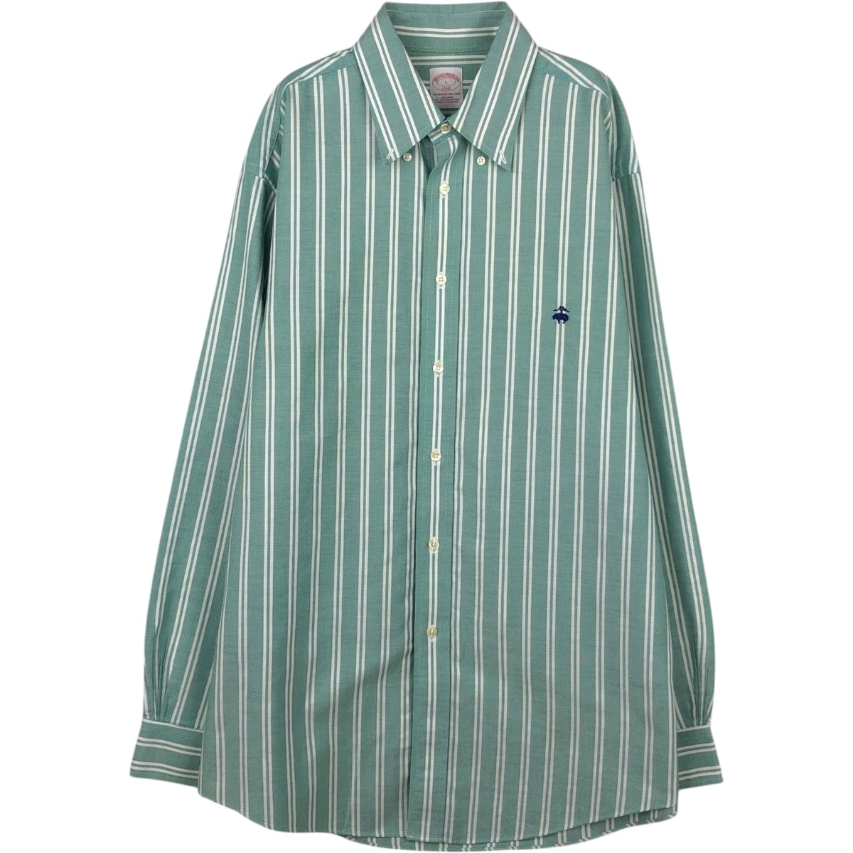 古着 ブルックスブラザーズ Brooks Brothers 346 マルチストライプ 長袖 ボタンダウン ストライプシャツ メンズL相当/eaa652122
