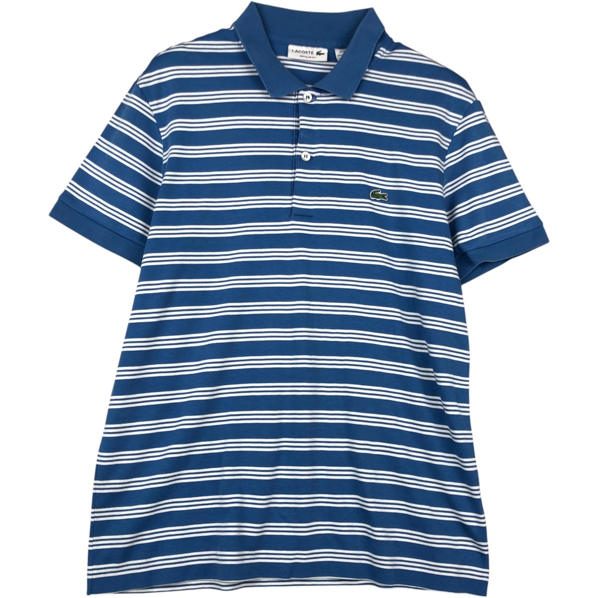 古着 ラコステ LACOSTE REGUL FIT 半袖 ボーダー ポロシャツ メンズM相当/eaa622694