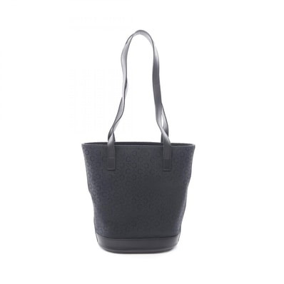 セリーヌ CELINE Cマカダム ショルダーバッグ バッグ キャンバス レザー レディース ブラック系 【中古】