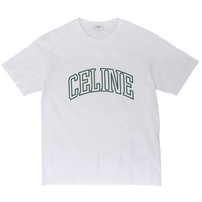 極美品 セリーヌ 半袖Tシャツ ホワイト メンズ XS 2X60L671Q