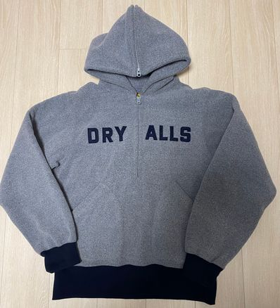 HUMAN MADE FLEECE HALF-ZIP HOODIE "Grey"