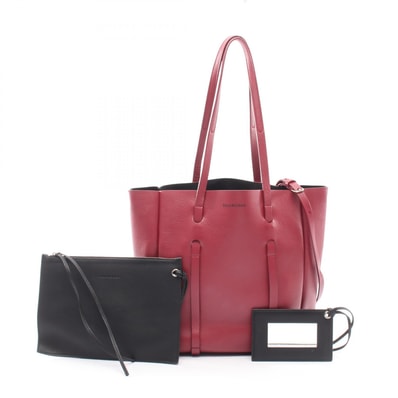 バレンシアガ BALENCIAGA エブリデイ トート XS 2WAY トートバッグ バッグ レザー レディース ボルドー系 489813 【中古】