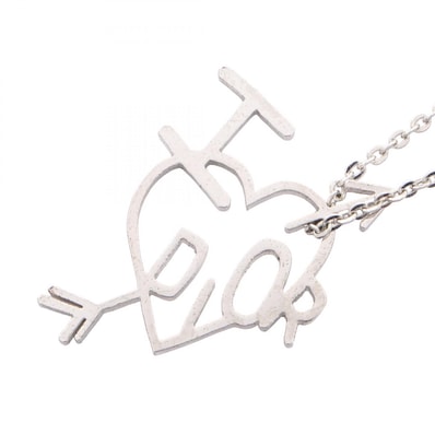 ディオール Dior ハート アロー I LOVE DIOR ネックレス ジュエリー ステンレススチール レディース シルバー系 【中古】