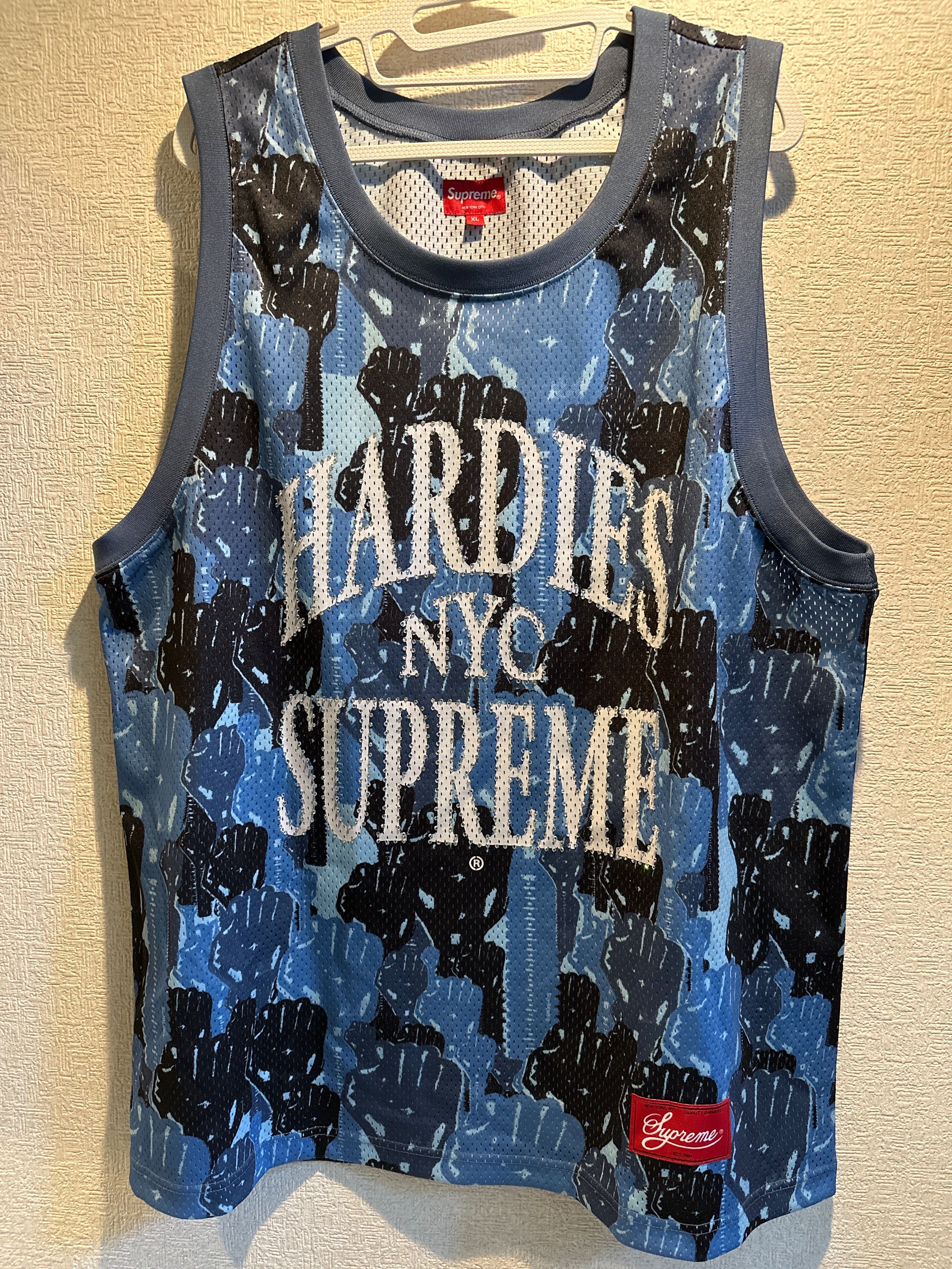 Supreme / Hardies Camo Basketball Jersey "Blue"
