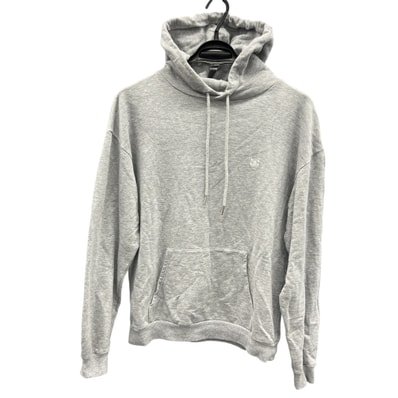 CELINE 美品 セリーヌ トリオンフ 刺繍 カシミヤ混 パーカー 2Y377450I コットン カシミヤ グレー ホワイト サイズS レディース マカダムABランク 中古 鑑定済 セリーヌパーカー