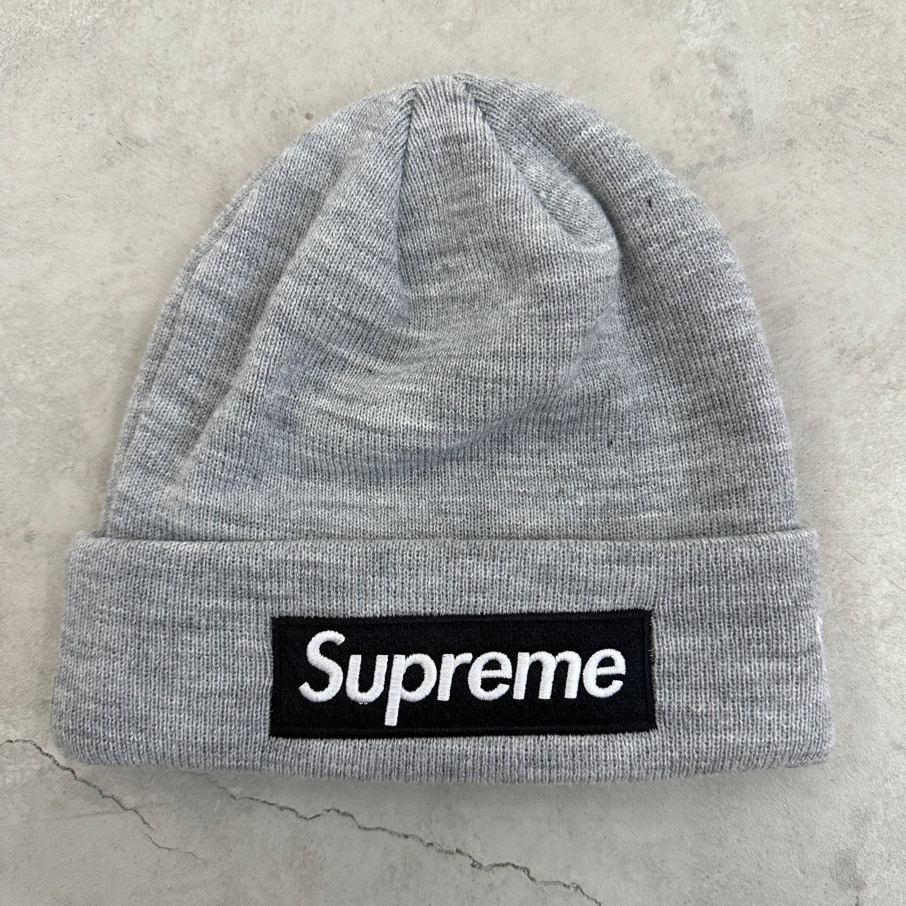 Supreme New Era Box Logo Beanie "Heather Grey"
