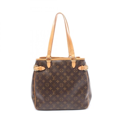 ルイ・ヴィトン LOUIS VUITTON バティニョール ヴェルティカル トートバッグ バッグ PVCコーティングキャンバス レザー モノグラム レディース ブラウン系 M51153 【中古】