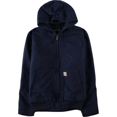 古着 カーハート Carhartt Loose Fit アクティブジャケット 中綿入り ダックフルジップパーカー メンズM相当/eaa645755