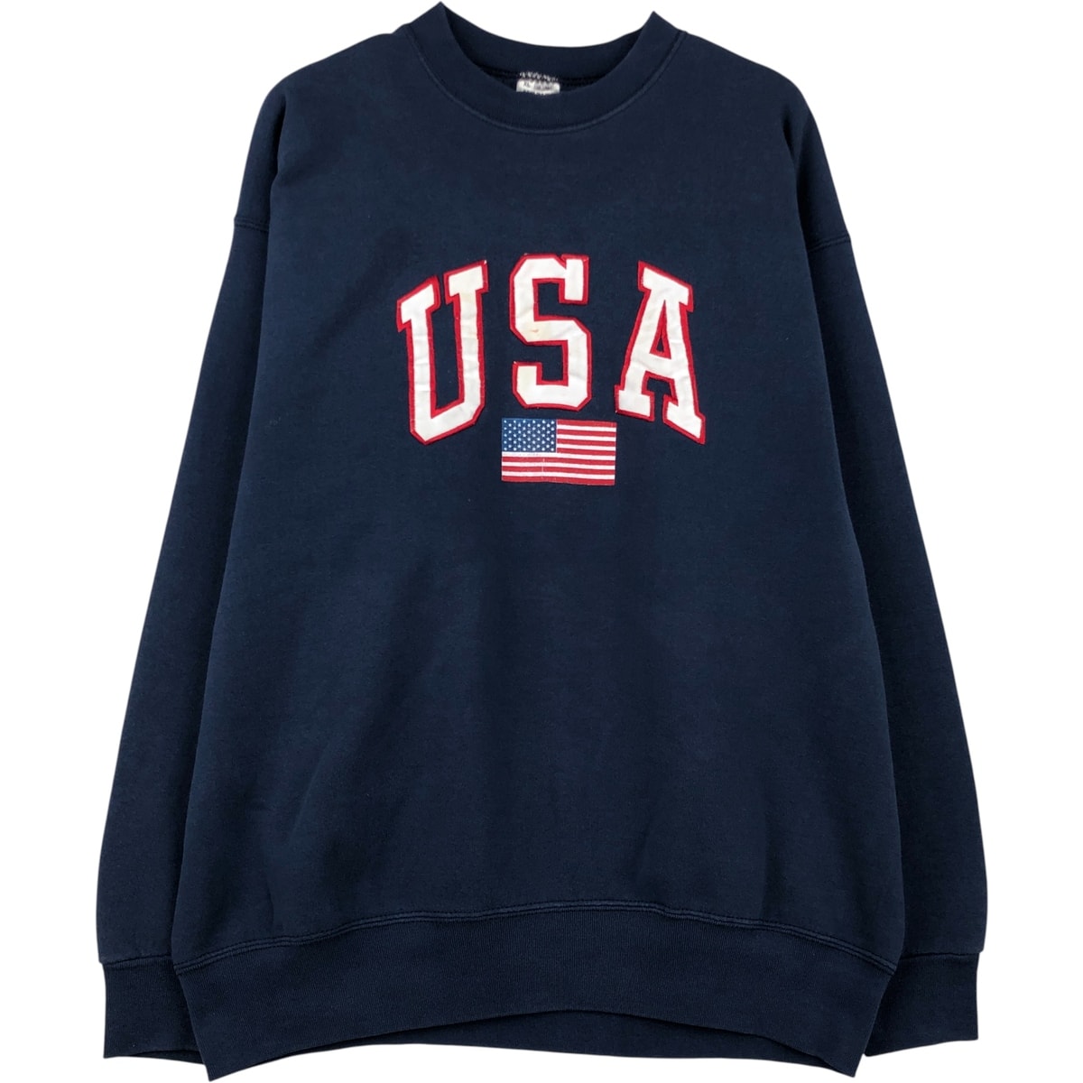 古着 90年代 フルーツオブザルーム FRUIT OF THE LOOM HEAVY 星条旗柄 スウェットシャツ トレーナー USA製 メンズXL相当 ヴィンテージ/eaa613874