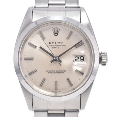 ロレックス ROLEX 1500 ヴィンテージ オイスターパーペチュアル デイト Cal.1570 シルバー 自動巻き メンズ 良品 腕時計 Q#149105