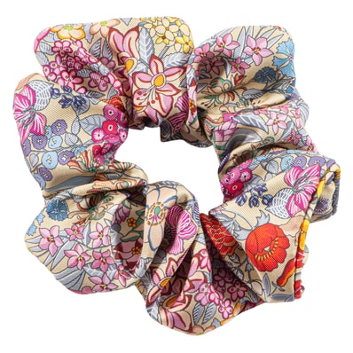 HERMES エルメス シュシュ クラウディア ブルーム 251044G B0TU アクセサリー ベージュ マルチカラー【中古】