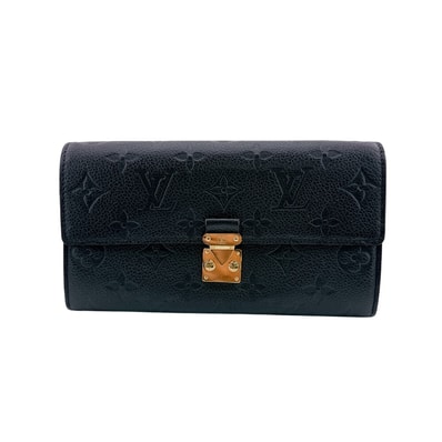 ルイヴィトン LOUIS VUITTON 長財布 モノグラムアンプラント ポルトフォイユサラメティス 二つ折り長財布 M82638 ブラック