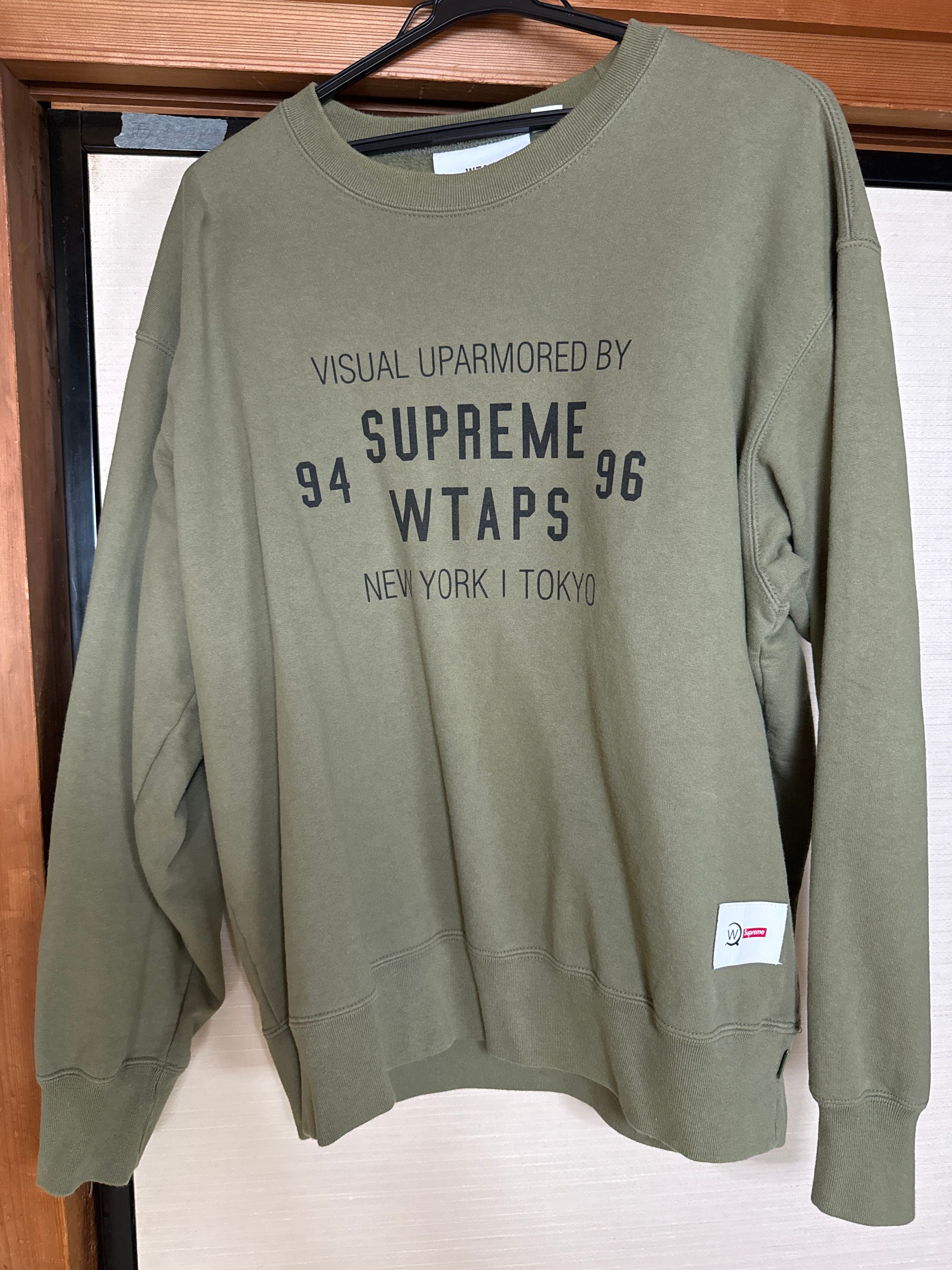 Supreme / WTAPS Crewneck "Light Olive"