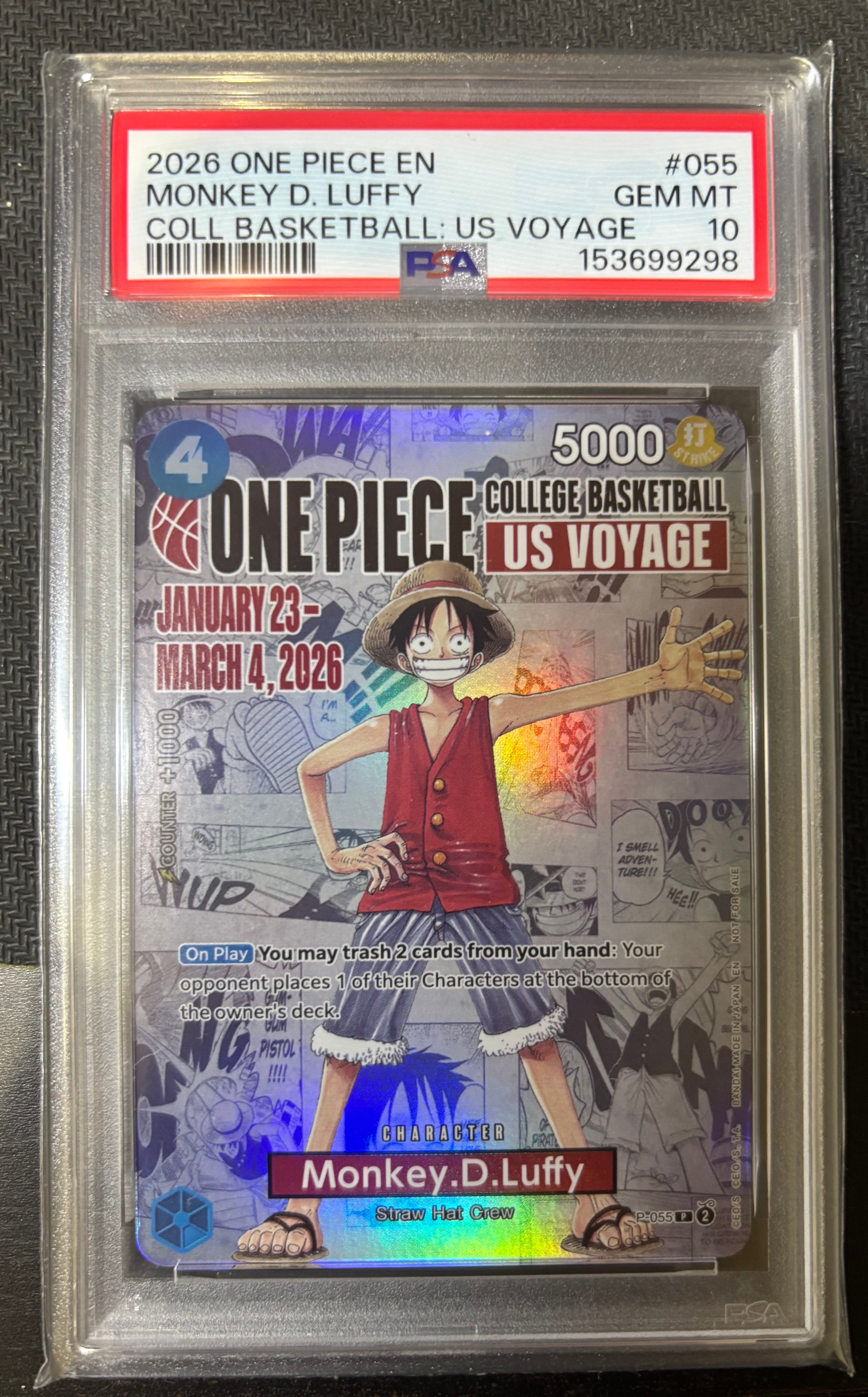 PSA10】モンキー・D・ルフィ：P (開封済) [P-055]【英語版