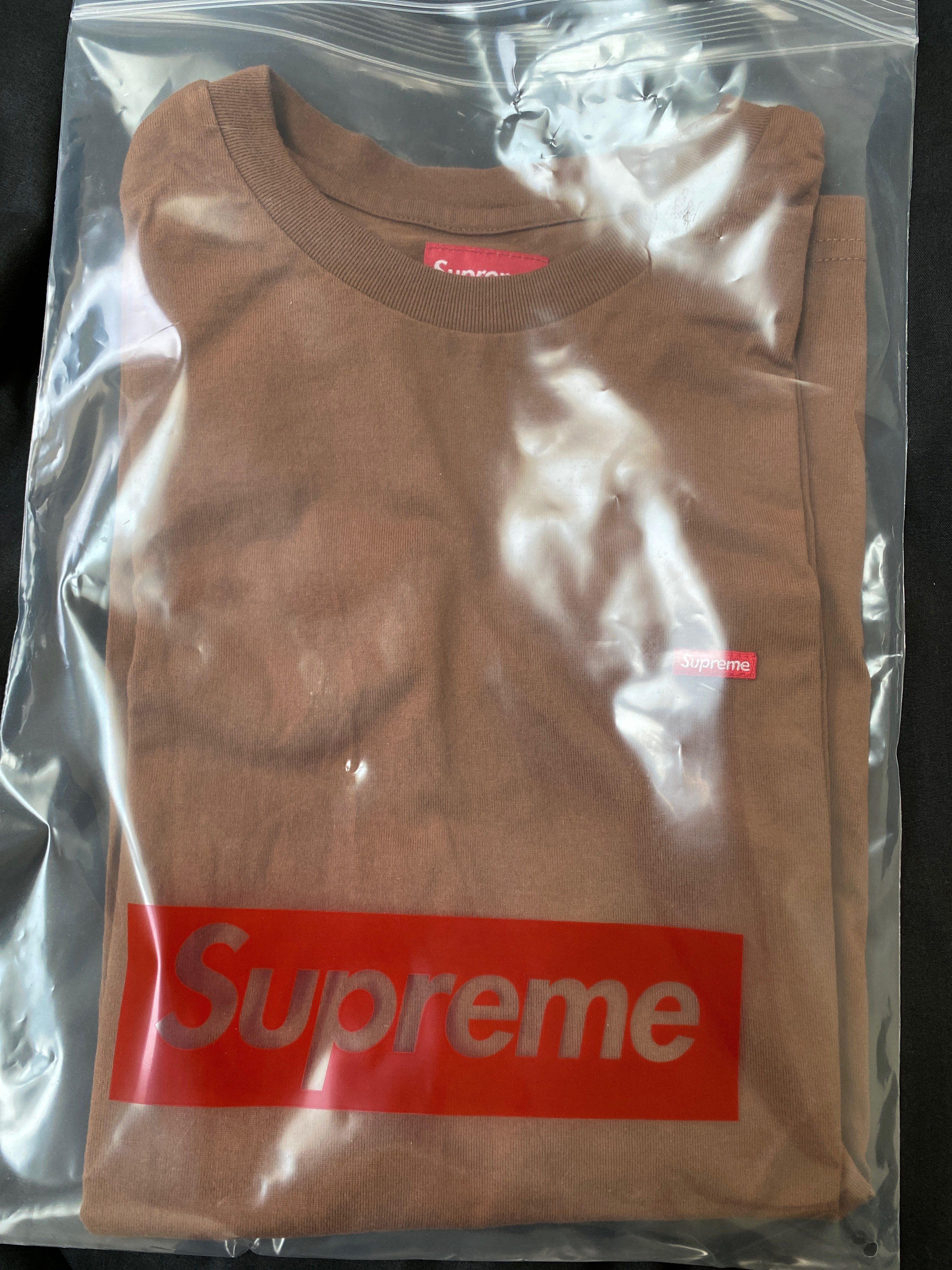 Supreme Small Box L/S Tee "Brown"(22SS)
