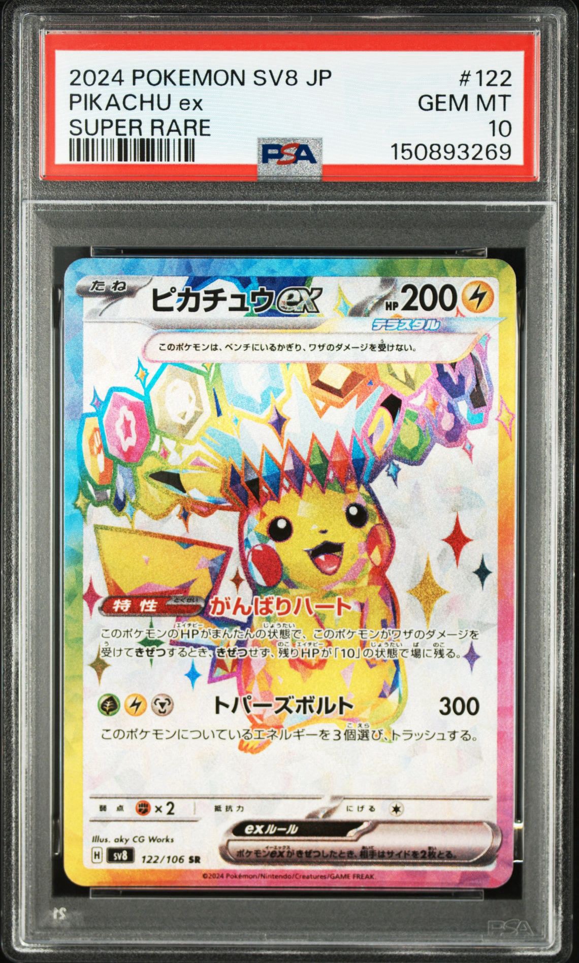 ピカチュウex SR [SV8 122/106](拡張パック「超電ブレイカー」)通販