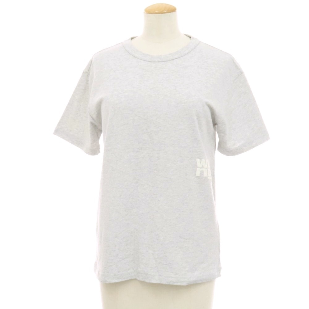 【中古】アレキサンダーワン Alexander Wang コットン クルーネック 半袖Tシャツ ライトメランジグレー【サイズXS】【レディース】