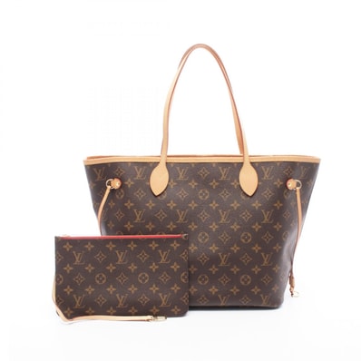 ルイ・ヴィトン LOUIS VUITTON ネヴァーフルMM トートバッグ バッグ PVCコーティングキャンバス レザー モノグラム スリーズ レディース ブラウン系 M41177 【中古】