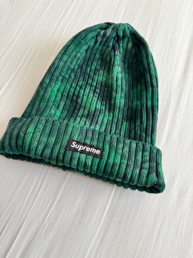 Supreme Overdyed Beanie "Splatter Green" (24SS)