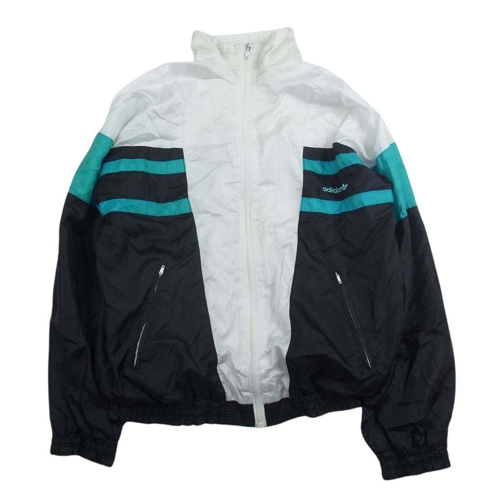 adidas アディダス ジャケット 80s 西ドイツ製 トラック ジャケット ブラック系 ホワイト系 S【中古】