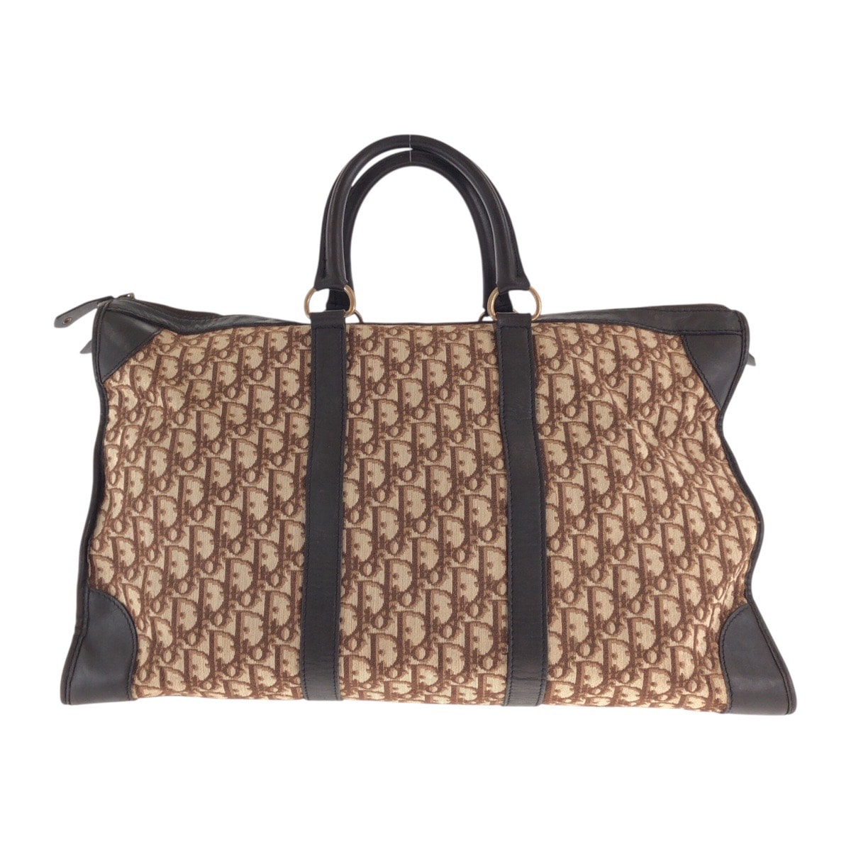 Christian Dior クリスチャンディオール ヴィンテージ トロッター ブラウン キャンバス レザー/ ハンドバッグ ミニボストンバッグ 506841 【中古】