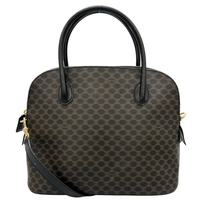 美品 CELINE セリーヌ MC98-2 ハンドバッグ レザー ブラウン レディース 2way マカダム【中古】